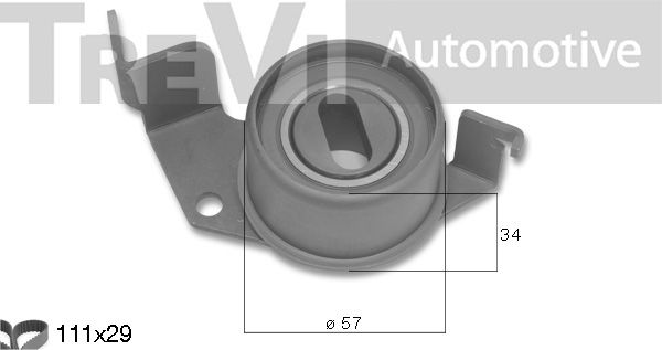 TREVI AUTOMOTIVE Комплект ремня ГРМ KD1498